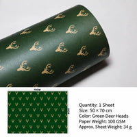 Green Reindeer Pattern (1 Sheet)
