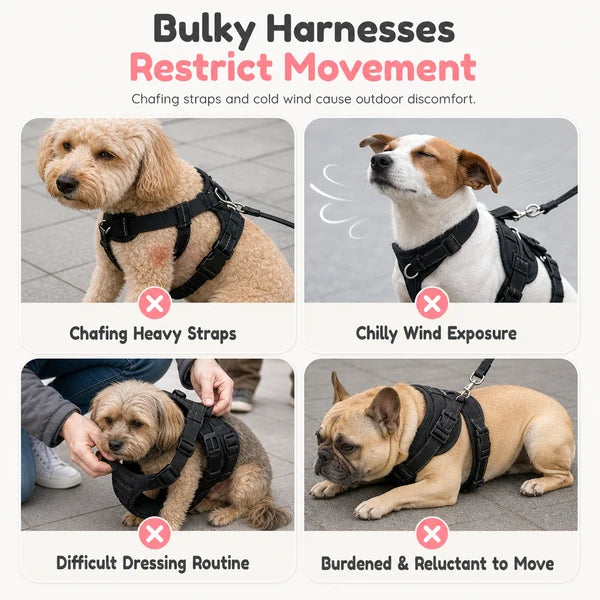 🐶 Half-price offer today only! 🔥 Dog vest with built-in leash — warm and easy to put on.