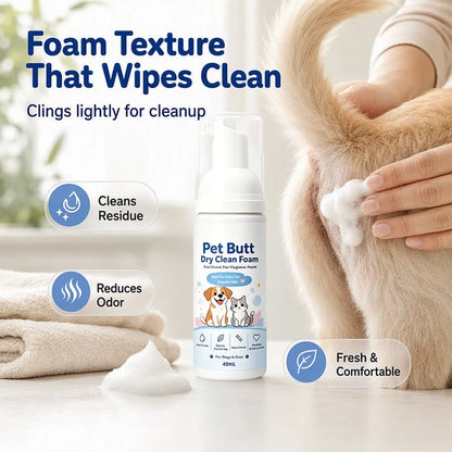 🐾 Save 50% now! No-rinse cleansing foam for pet bottoms.