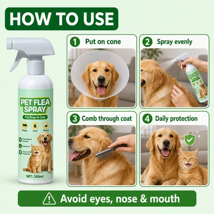 🥳Top Recommendation🥳Buy 1 Get 1 Free for a Limited Time🥳Pet Flea Spray - Plant-Based Formula! 🛡️💨