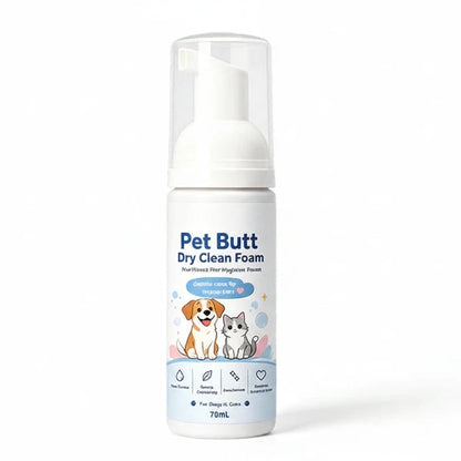 🐾 Save 50% now! No-rinse cleansing foam for pet bottoms.