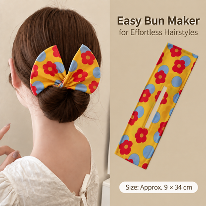 Western Print Low-Bun Hair Bow