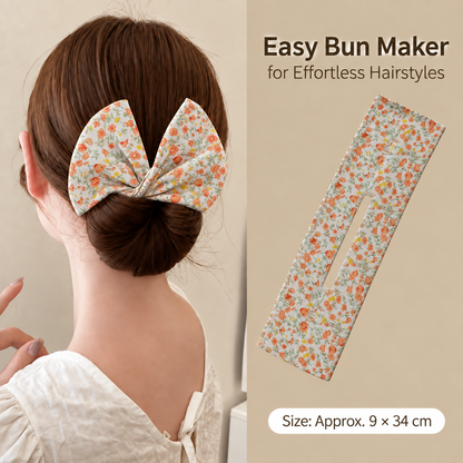 Western Print Low-Bun Hair Bow