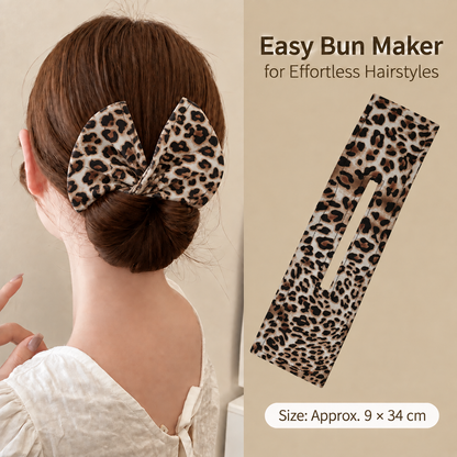 Western Print Low-Bun Hair Bow
