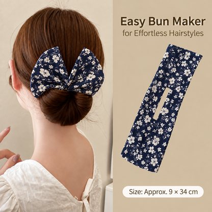 Western Print Low-Bun Hair Bow